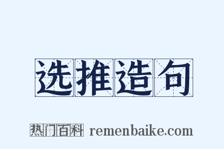 选推造句是什么意思的图片